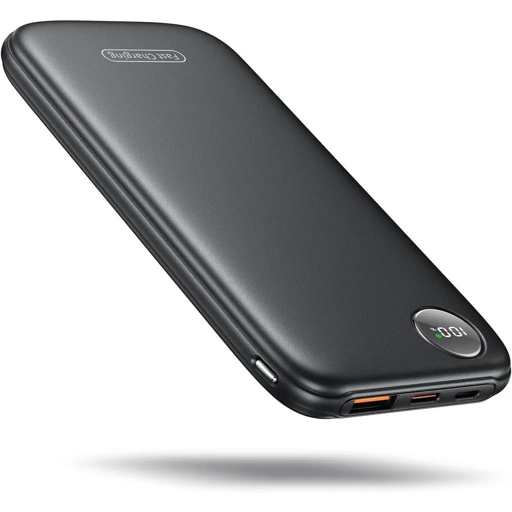Power Bank Timits 22.5W 10000mAh de carga rápida, batería portátil con pantalla LCD, 3 salidas y 2 entradas, ideal para smartphones y relojes inteligentes, asegura una carga múltiple segura para tus viajes y trabajo.