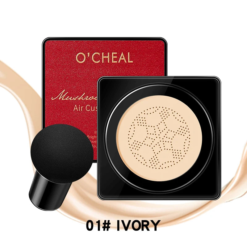 OCHEAL-crema BB con cabeza de hongo, Base de maquillaje facial, corrector, cojín compacto.
