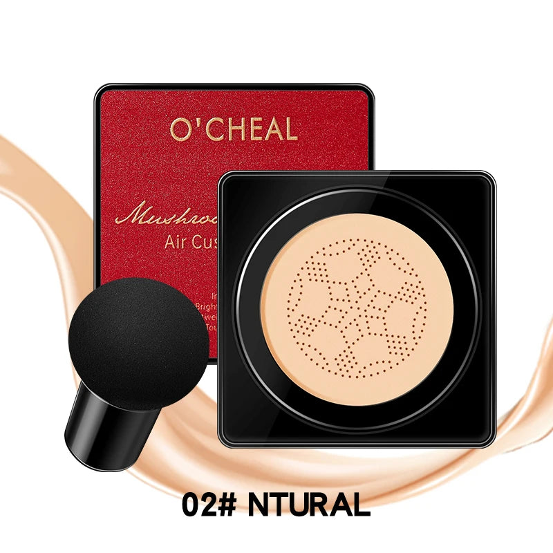 OCHEAL-crema BB con cabeza de hongo, Base de maquillaje facial, corrector, cojín compacto.