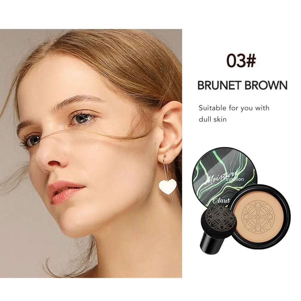 Crema BB CC, Base facial, cojín corrector, Base de seta, maquillaje iluminador resistente al agua, tono iluminador, maquillaje cosmético.