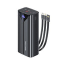 cargador portatil 30000mAh,Cable incorporado de carga rápida de 22,5 W, cargador portátil de batería grande externa para iPhone, Samsung y Xiaomi