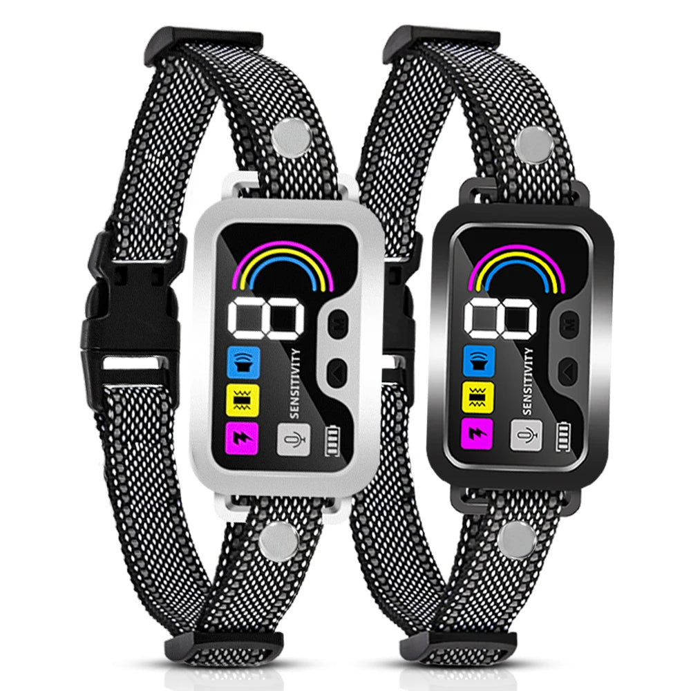 Collar inteligente contra ladridos para perros grandes y medianos, dispositivo disuasorio ultrasónico inteligente, Collar antiladridos recargable.