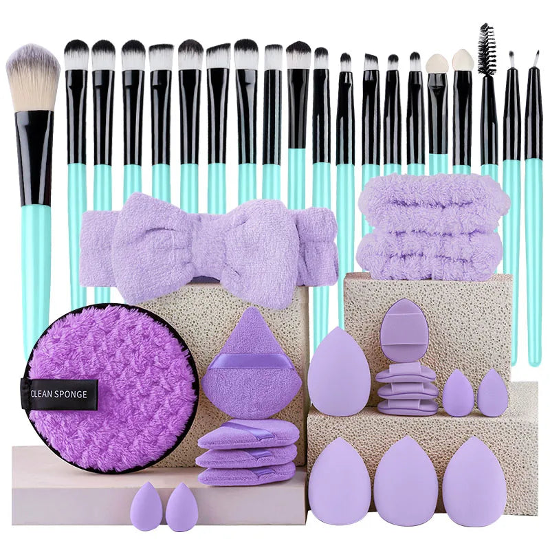 Set de Brochas de Maquillaje de 20 Piezas, Brochas Suaves y Esponjosas para Sombras de Ojos, Base Cosmética, Polvo, Iluminador, Herramienta de Belleza para Principiantes.