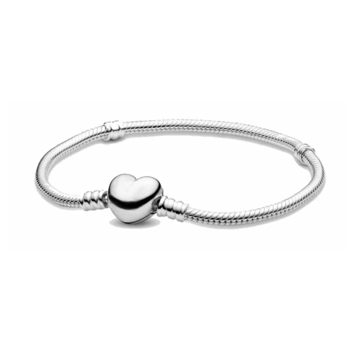 Pulsera de cadena de hueso de serpiente de lujo con circonita completa y corazón de plata pura 100% 925%, muy vendida, para mujer, joyería, regalo de fiesta.