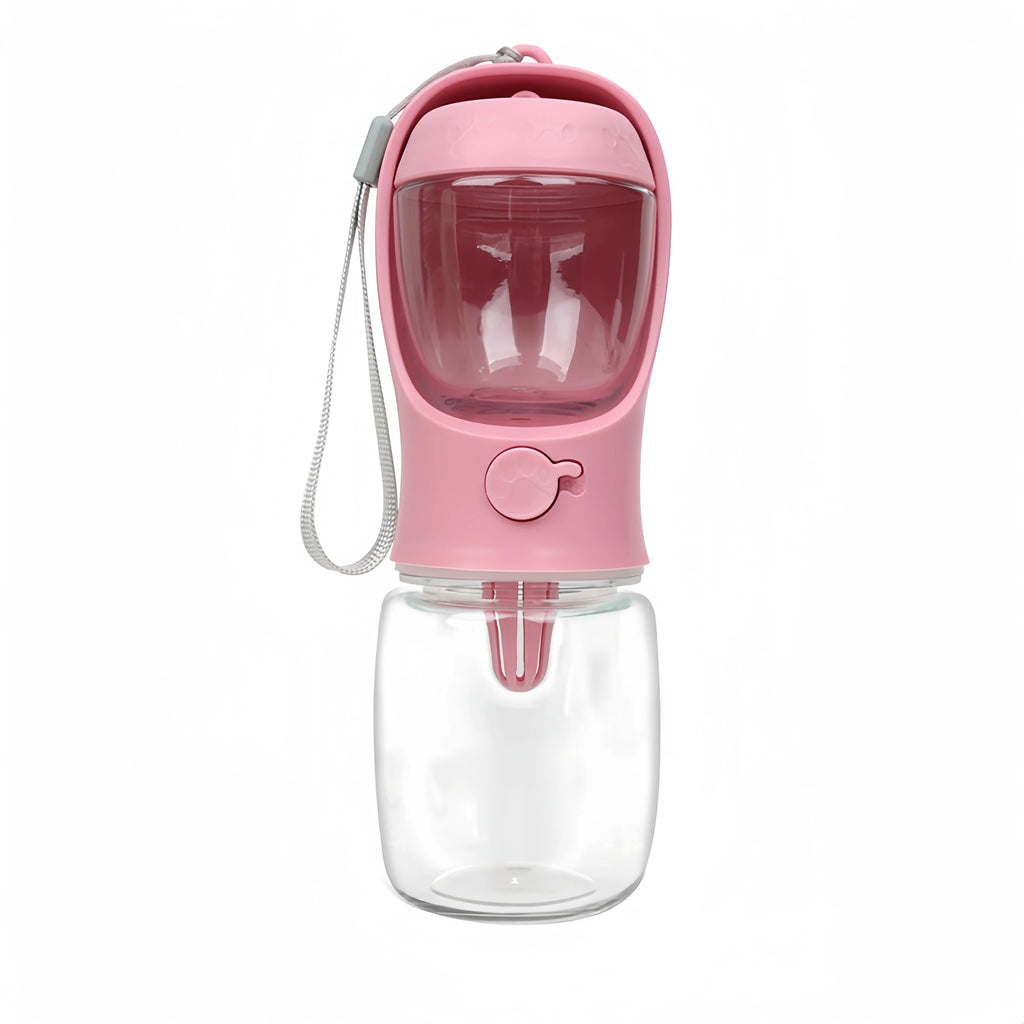 Botella de Agua Portátil para Perros y Gatos con Dispensador y Recipiente de Comida