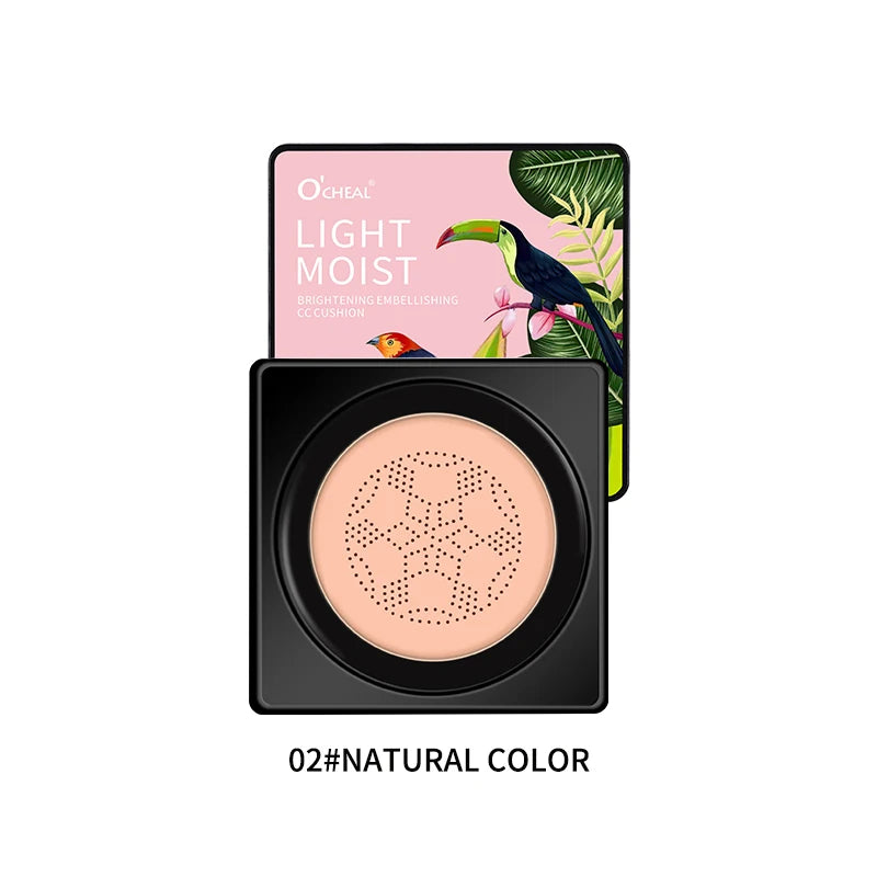 OCHEAL-crema BB con cabeza de hongo, Base de maquillaje facial, corrector, cojín compacto.
