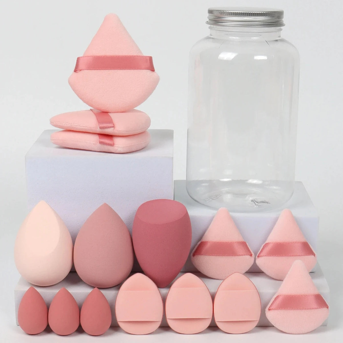 Esponja de maquillaje para mujer, esponjas para base cosmética, licuadora, huevos de belleza en polvo, accesorios de maquillaje, herramientas de maquillaje, 12/15 Uds.