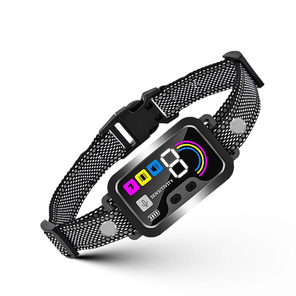 Collar inteligente contra ladridos para perros grandes y medianos, dispositivo disuasorio ultrasónico inteligente, Collar antiladridos recargable.