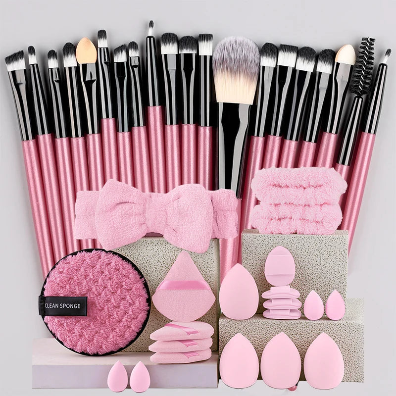 Set de Brochas de Maquillaje de 20 Piezas, Brochas Suaves y Esponjosas para Sombras de Ojos, Base Cosmética, Polvo, Iluminador, Herramienta de Belleza para Principiantes.