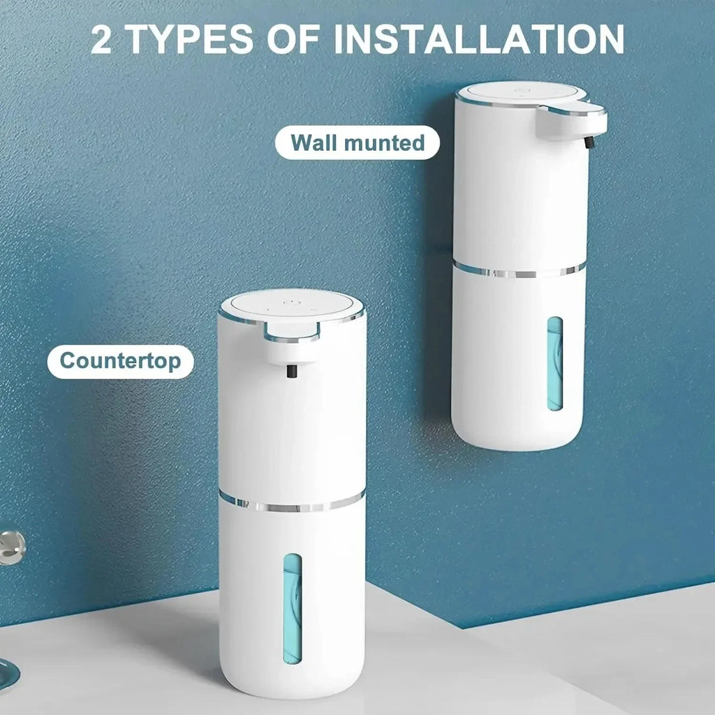 Dispensador de Jabón Automático Sin Contacto, Dispensador de Jabón Espumoso de 380 ml, Recargable por USB, Eléctrico, 4 Niveles, Producto Ecológico.