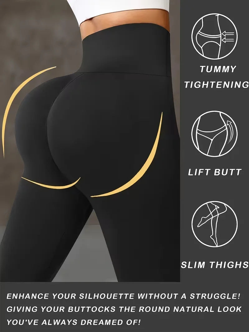 Pantalones de Yoga de Cintura Alta para Mujer, Leggings con Cintura Ancha y Efecto Levanta Glúteos, Pantalones Deportivos Ajustables para Correr, Gimnasio.