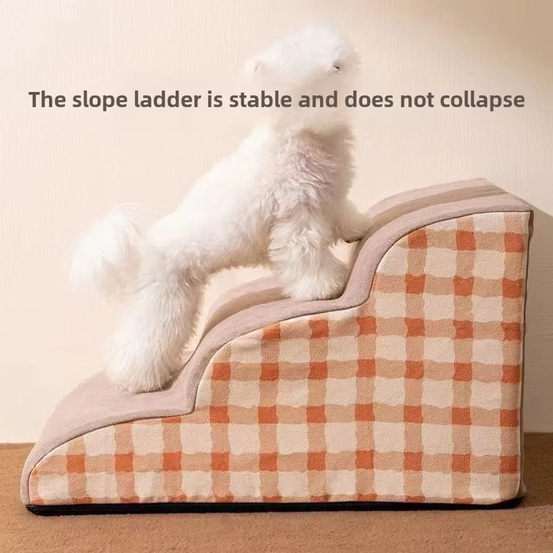 Escaleras/Rampas de Espuma de Alta Densidad para Mascotas, 2/3 Escalones, Antideslizantes, para Perros Mayores con Dolor Articular, Escalera para Sofá/Cama.