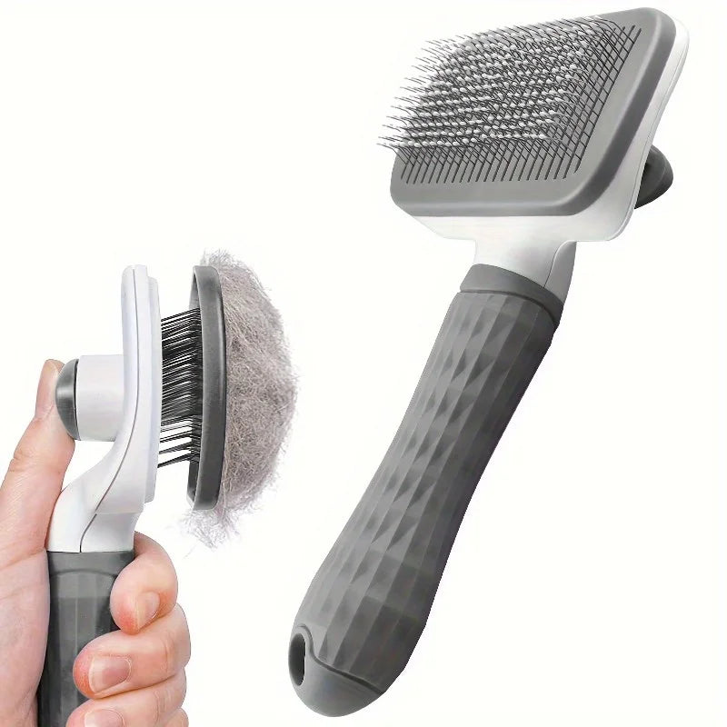 Cepillo autolimpiante para gatos y perros, cepillo de belleza amigable con la piel de las mascotas, para eliminar el pelo de perros y gatos.