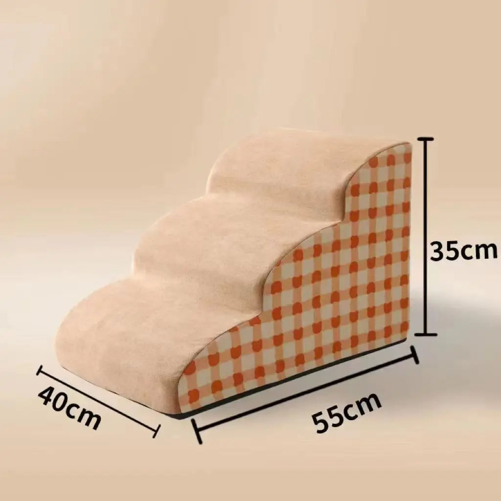 Escaleras/Rampas de Espuma de Alta Densidad para Mascotas, 2/3 Escalones, Antideslizantes, para Perros Mayores con Dolor Articular, Escalera para Sofá/Cama.