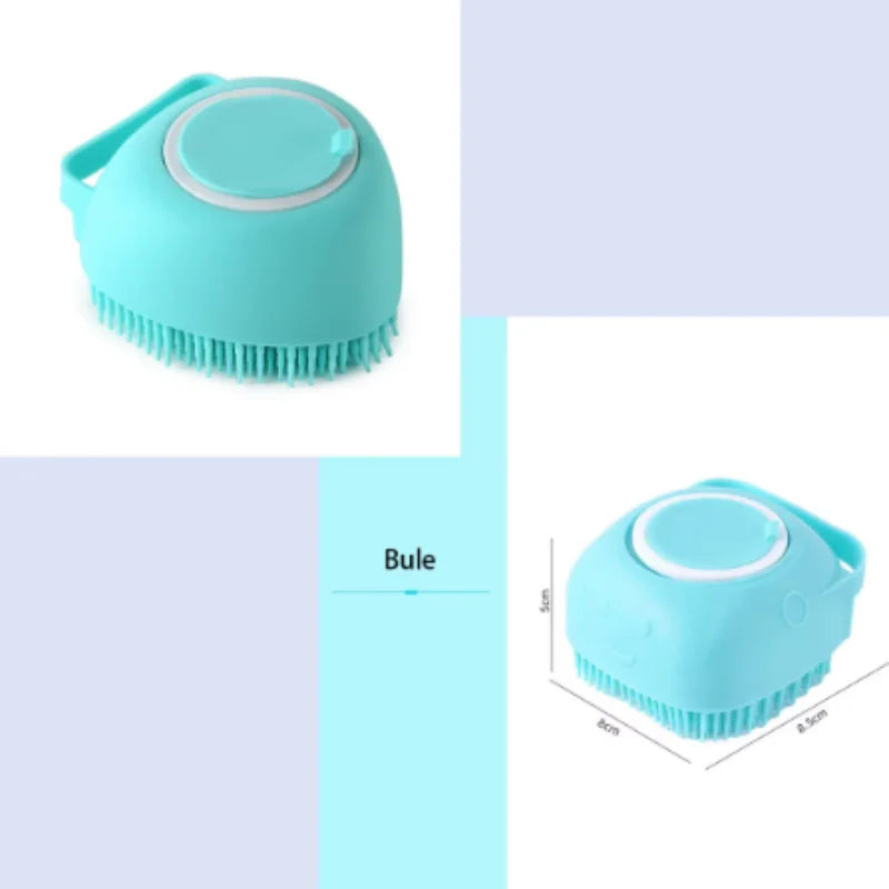 Guantes de Silicona para Baño y Masaje de Perros, Cepillo para Mascotas, Herramienta de Limpieza para Baño de Gatos, Cepillo para Perros con Dispensador de Champú, Suministros de Aseo para Perros.