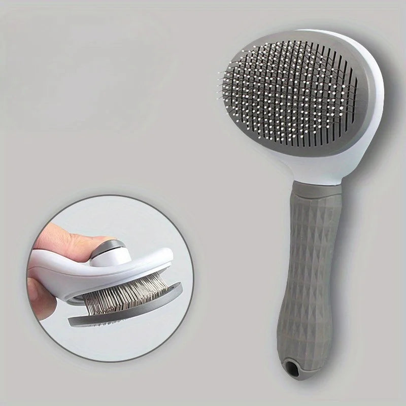 Cepillo autolimpiante para gatos y perros, cepillo de belleza amigable con la piel de las mascotas, para eliminar el pelo de perros y gatos.