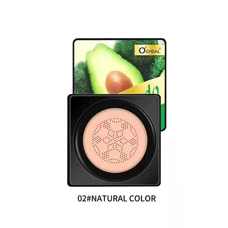 OCHEAL-crema BB con cabeza de hongo, Base de maquillaje facial, corrector, cojín compacto.