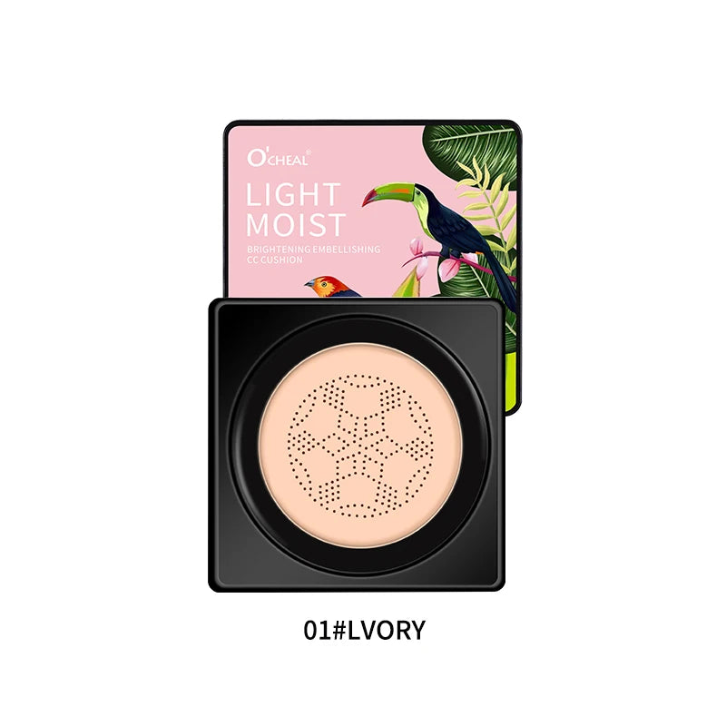 OCHEAL-crema BB con cabeza de hongo, Base de maquillaje facial, corrector, cojín compacto.