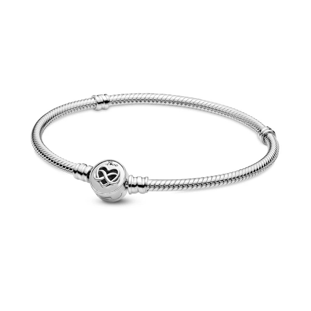 Pulsera de cadena de hueso de serpiente de lujo con circonita completa y corazón de plata pura 100% 925%, muy vendida, para mujer, joyería, regalo de fiesta.