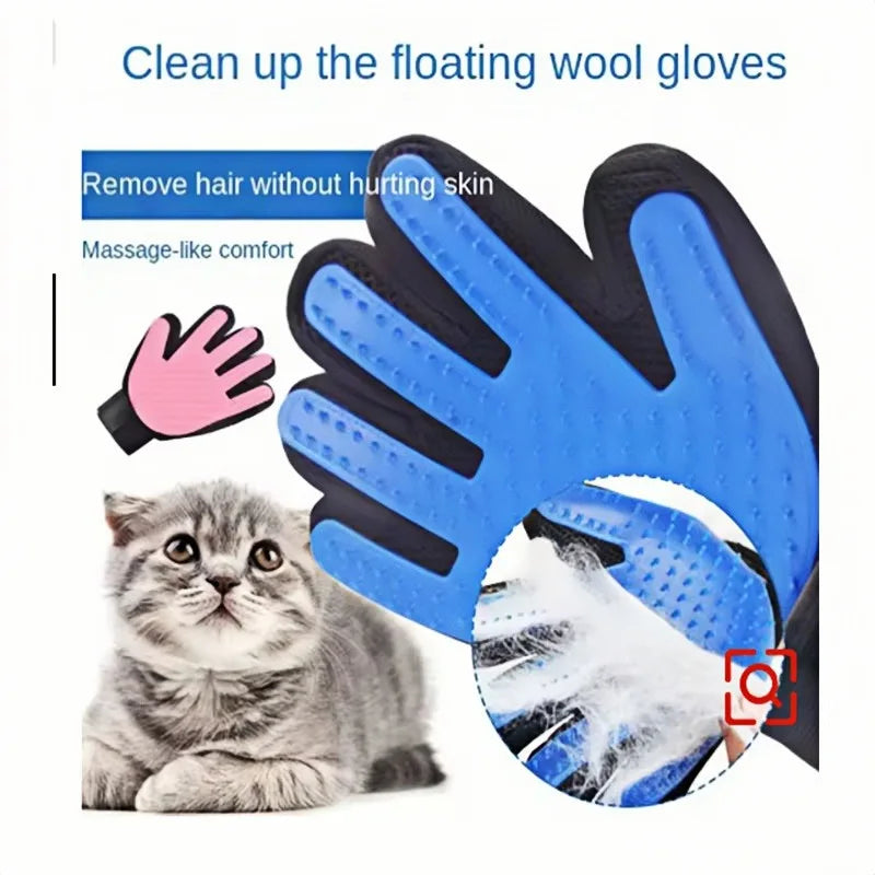 Guante Peine Quita Pelos para Mascotas, Perros y Gatos, Guante de Limpieza y Aseo, Cepillo Masajeador para Eliminar Pelo Muerto, Suministros para Animales, Accesorios para Gatos.