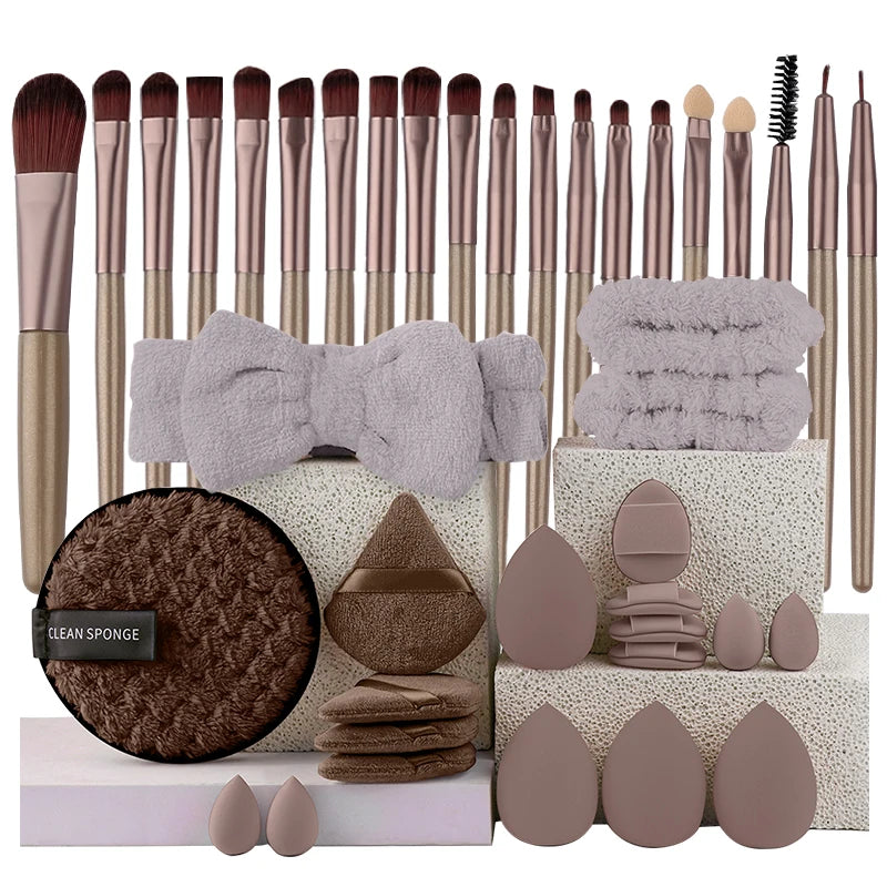 Set de Brochas de Maquillaje de 20 Piezas, Brochas Suaves y Esponjosas para Sombras de Ojos, Base Cosmética, Polvo, Iluminador, Herramienta de Belleza para Principiantes.