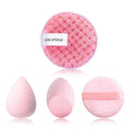 Kit de 33 Piezas de Herramientas de Maquillaje Profesional, Juego de Brochas de Maquillaje Suaves y Esponjosas para Base, Rubor, Cejas y Sombra de Ojos, con Diadema y Muñequera Rosas.