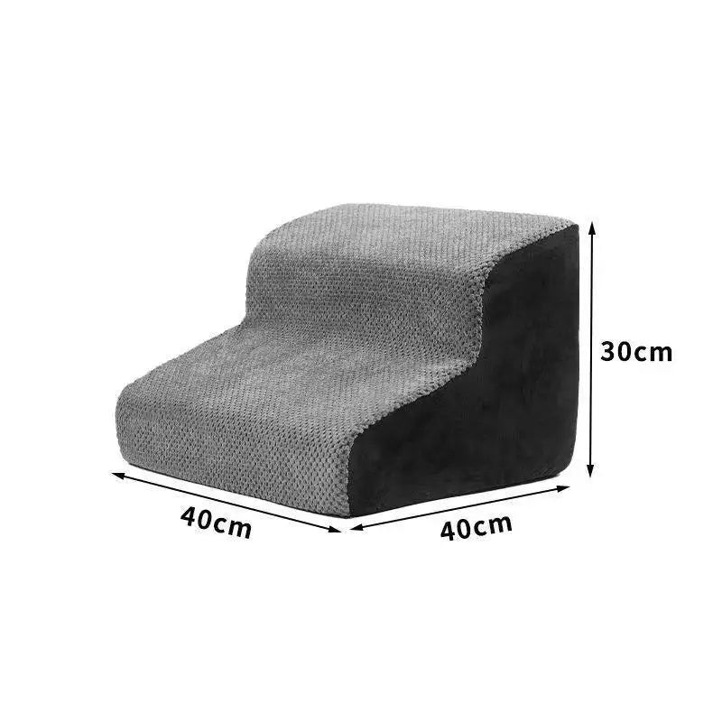 Escaleras/Rampas de Espuma de Alta Densidad para Mascotas, 2/3 Escalones, Antideslizantes, para Perros Mayores con Dolor Articular, Escalera para Sofá/Cama.