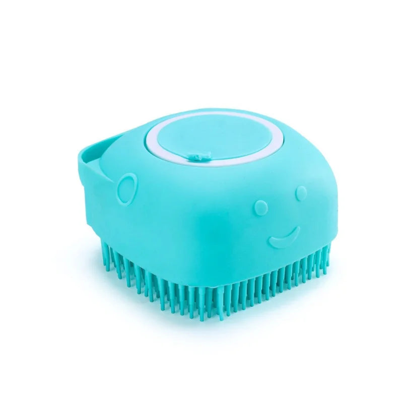 Guantes de Silicona para Baño y Masaje de Perros, Cepillo para Mascotas, Herramienta de Limpieza para Baño de Gatos, Cepillo para Perros con Dispensador de Champú, Suministros de Aseo para Perros.