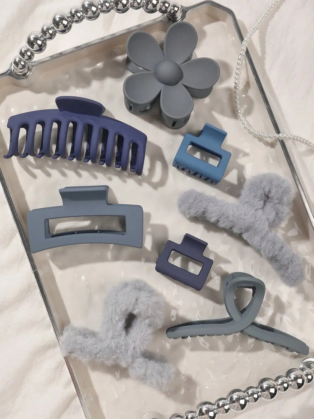 8 Uds Otoño Invierno accesorios para el cabello de moda rosa para mujeres pinzas para el cabello grandes de 4,9 pulgadas, Clip de plátano mate, Clip de mandíbula de sujeción fuerte.