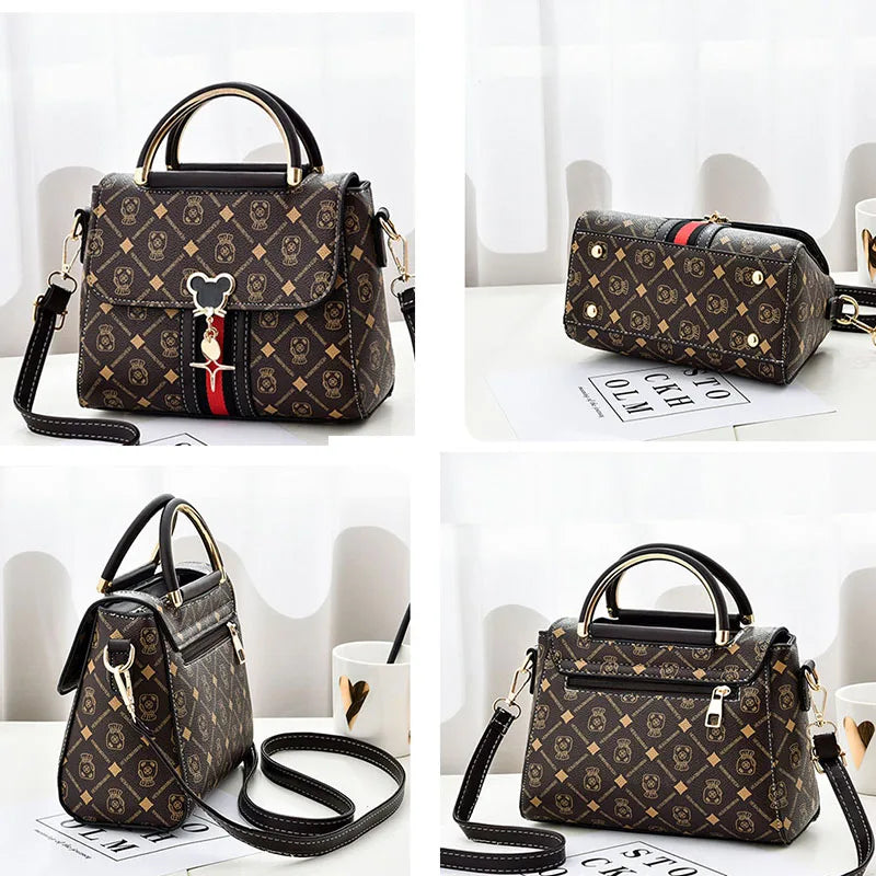Nuevo Bolso de Hombro para Mujer, Bolso Tote de Lujo, Bolso de Mano de Diseñador, Bolsos de Mujer de Cuero con Monograma Estampado, Bolso Bandolera de un Solo Hombro.