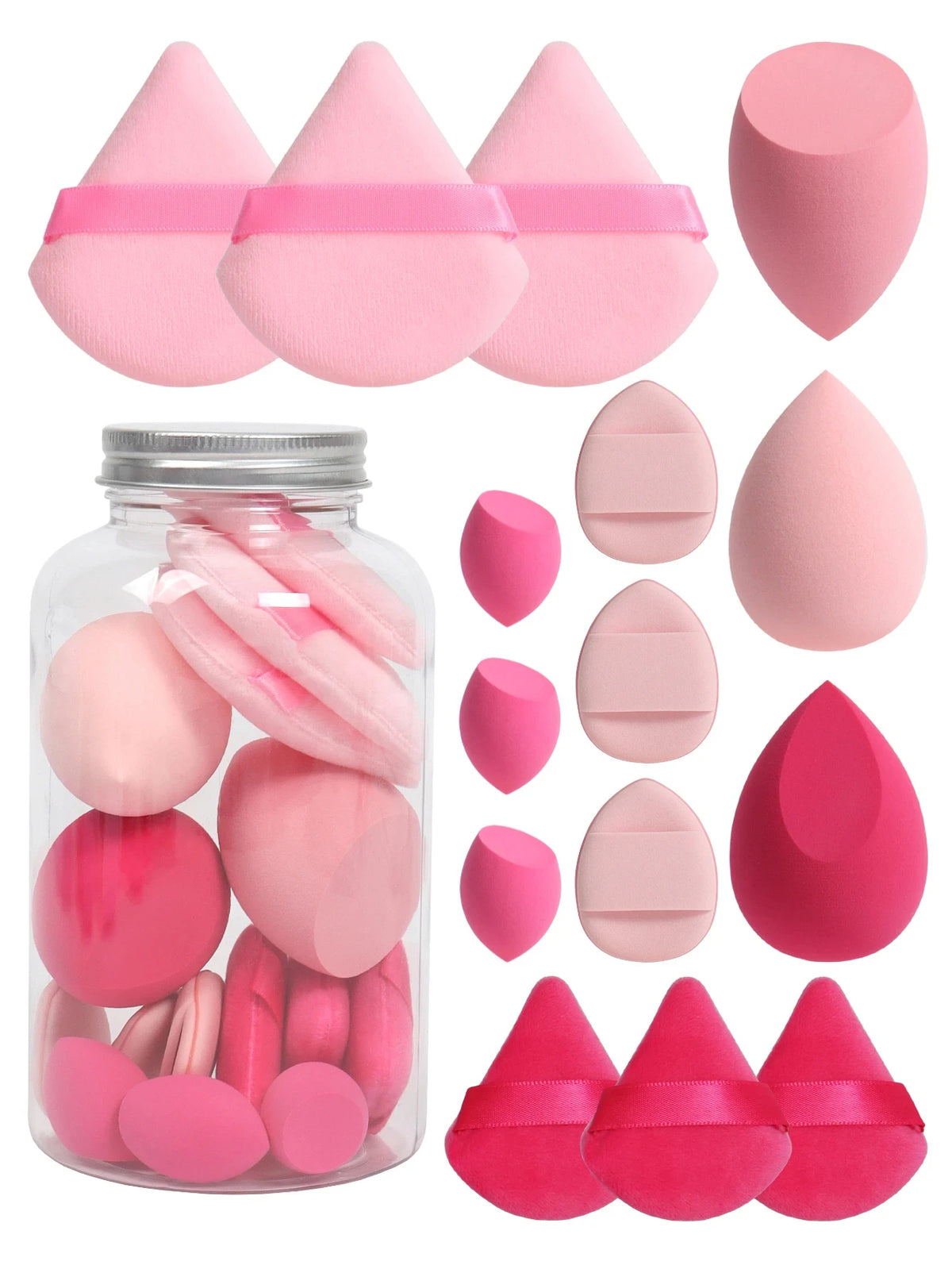 Esponja de maquillaje para mujer, esponjas para base cosmética, licuadora, huevos de belleza en polvo, accesorios de maquillaje, herramientas de maquillaje, 12/15 Uds.