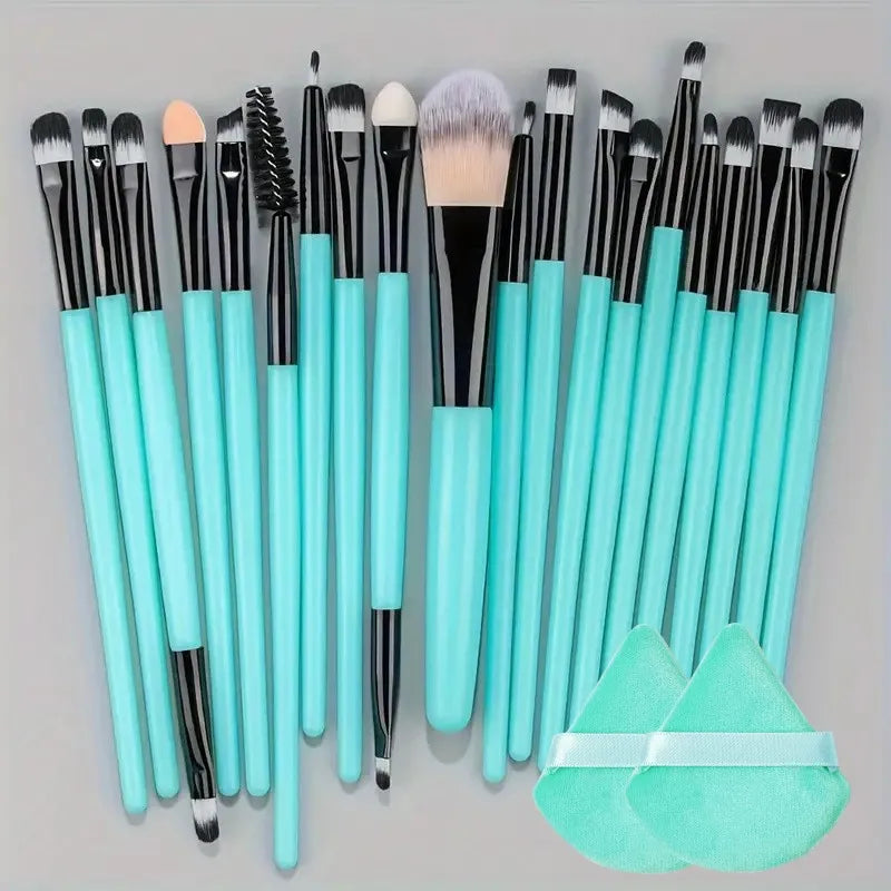 Set de Brochas de Maquillaje de 20 Piezas, Brochas Suaves y Esponjosas para Sombras de Ojos, Base Cosmética, Polvo, Iluminador, Herramienta de Belleza para Principiantes.