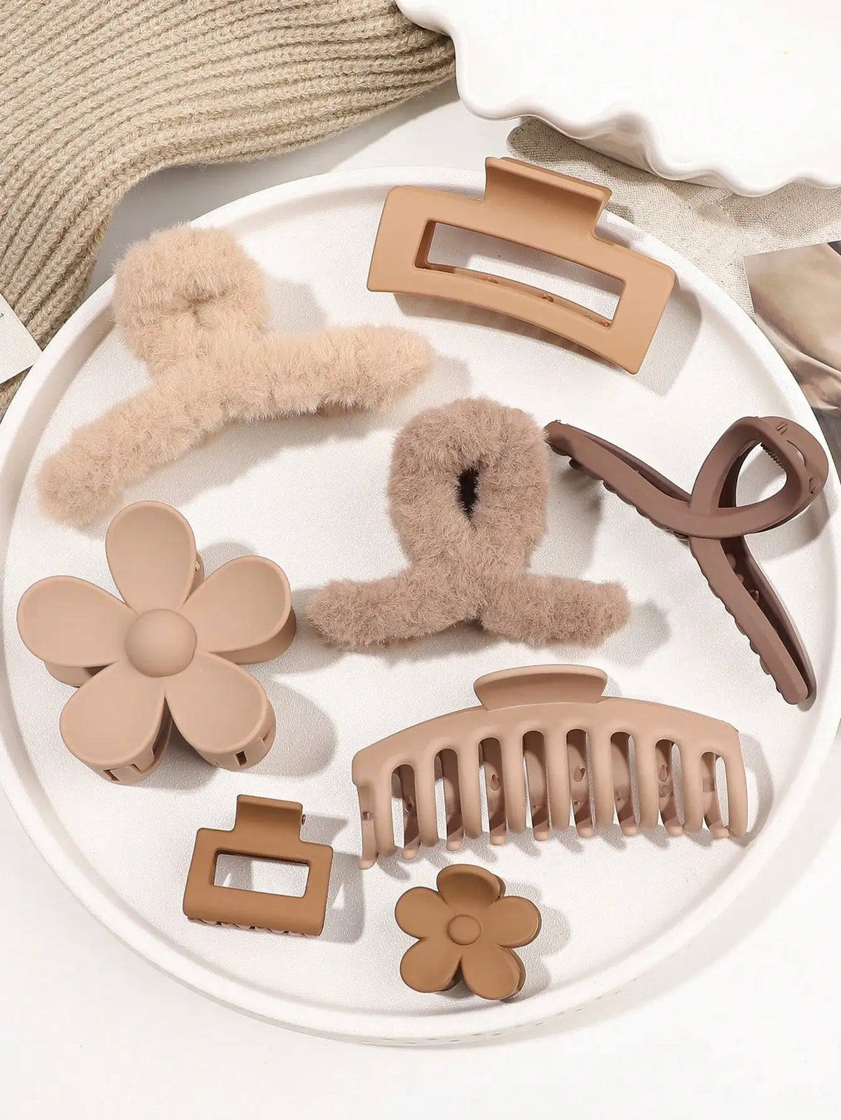 8 Uds Otoño Invierno accesorios para el cabello de moda rosa para mujeres pinzas para el cabello grandes de 4,9 pulgadas, Clip de plátano mate, Clip de mandíbula de sujeción fuerte.
