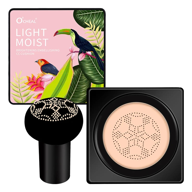 OCHEAL-crema BB con cabeza de hongo, Base de maquillaje facial, corrector, cojín compacto.