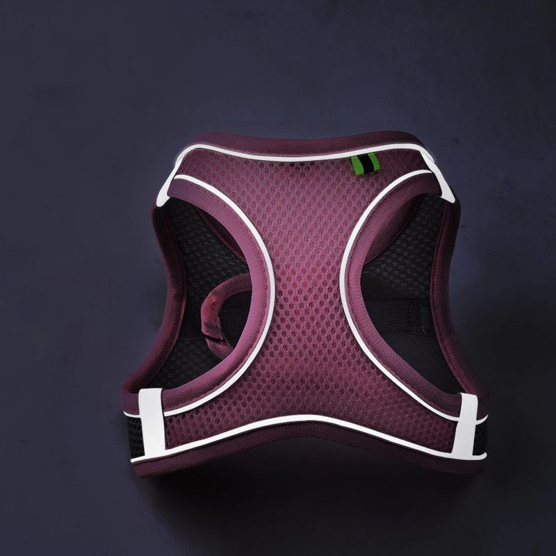 Arnés para perros y gatos, chaleco, conjunto de cuerda para el pecho, arnés ajustable transpirable reflectante para mascotas para perros pequeños y medianos, para caminar al aire libre.
