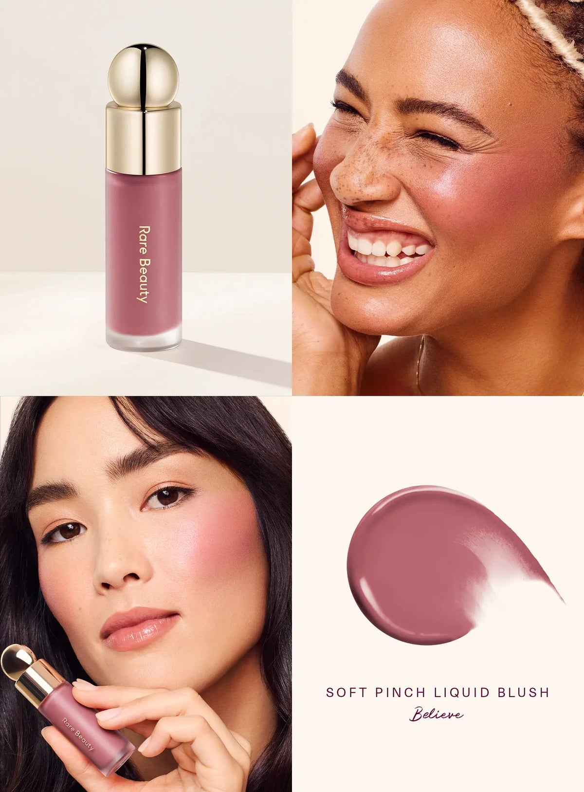 Brillo Labial Mate Rare Beauty, Resistente al Agua, Antiadherente, a Prueba de Manchas, No se Desvanece.