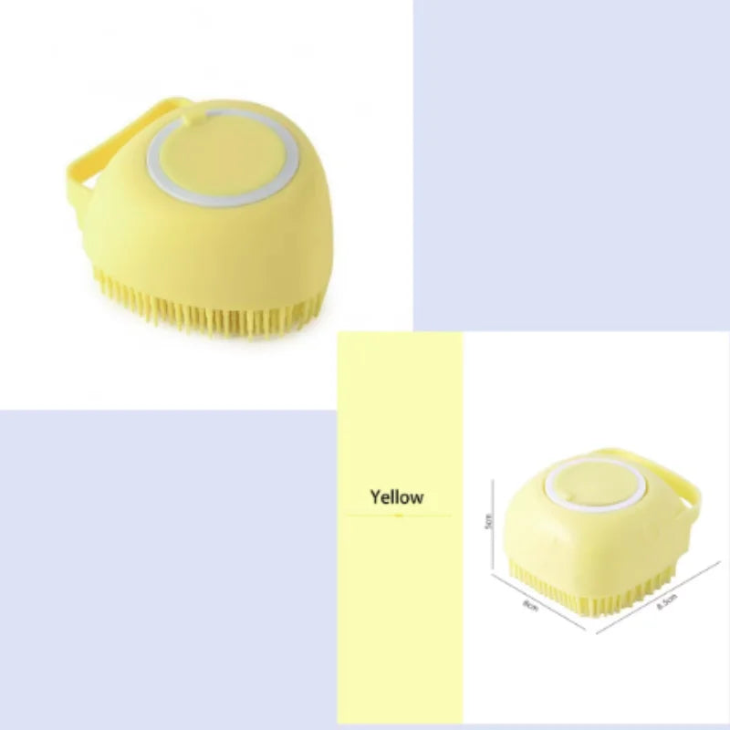 Guantes de Silicona para Baño y Masaje de Perros, Cepillo para Mascotas, Herramienta de Limpieza para Baño de Gatos, Cepillo para Perros con Dispensador de Champú, Suministros de Aseo para Perros.
