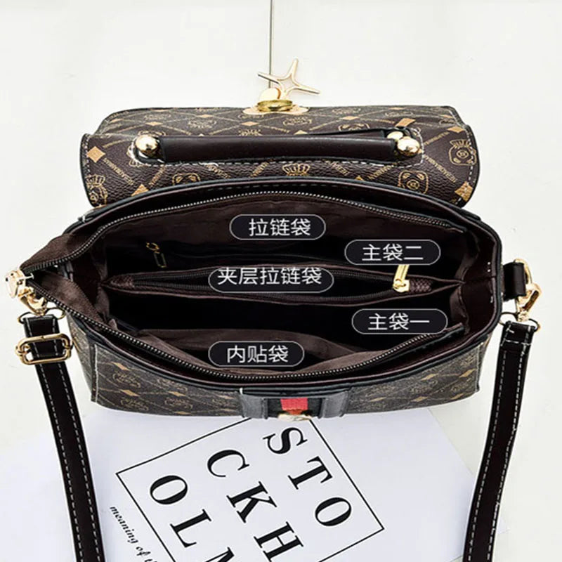 Nuevo Bolso de Hombro para Mujer, Bolso Tote de Lujo, Bolso de Mano de Diseñador, Bolsos de Mujer de Cuero con Monograma Estampado, Bolso Bandolera de un Solo Hombro.