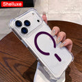 Funda Magnética Transparente Tipo Armadura para iPhone 17, iPhone 18 Pro Max, Funda Protectora de Lujo con Esquinas Reforzadas para iPhone 18, 17 Pro Max, 17 Air