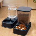 Comedero automático para perros y gatos con bebedero, juego de cuencos y bebederos para comida para mascotas, Control inteligente de porciones para perros y gatos, sin batería.