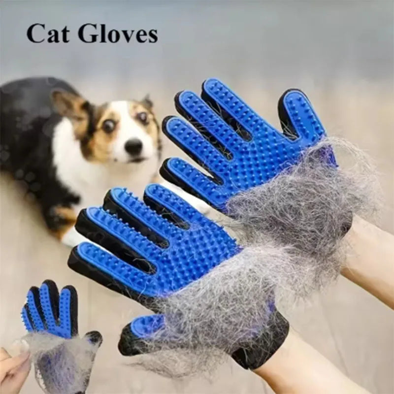 Guante Peine Quita Pelos para Mascotas, Perros y Gatos, Guante de Limpieza y Aseo, Cepillo Masajeador para Eliminar Pelo Muerto, Suministros para Animales, Accesorios para Gatos.