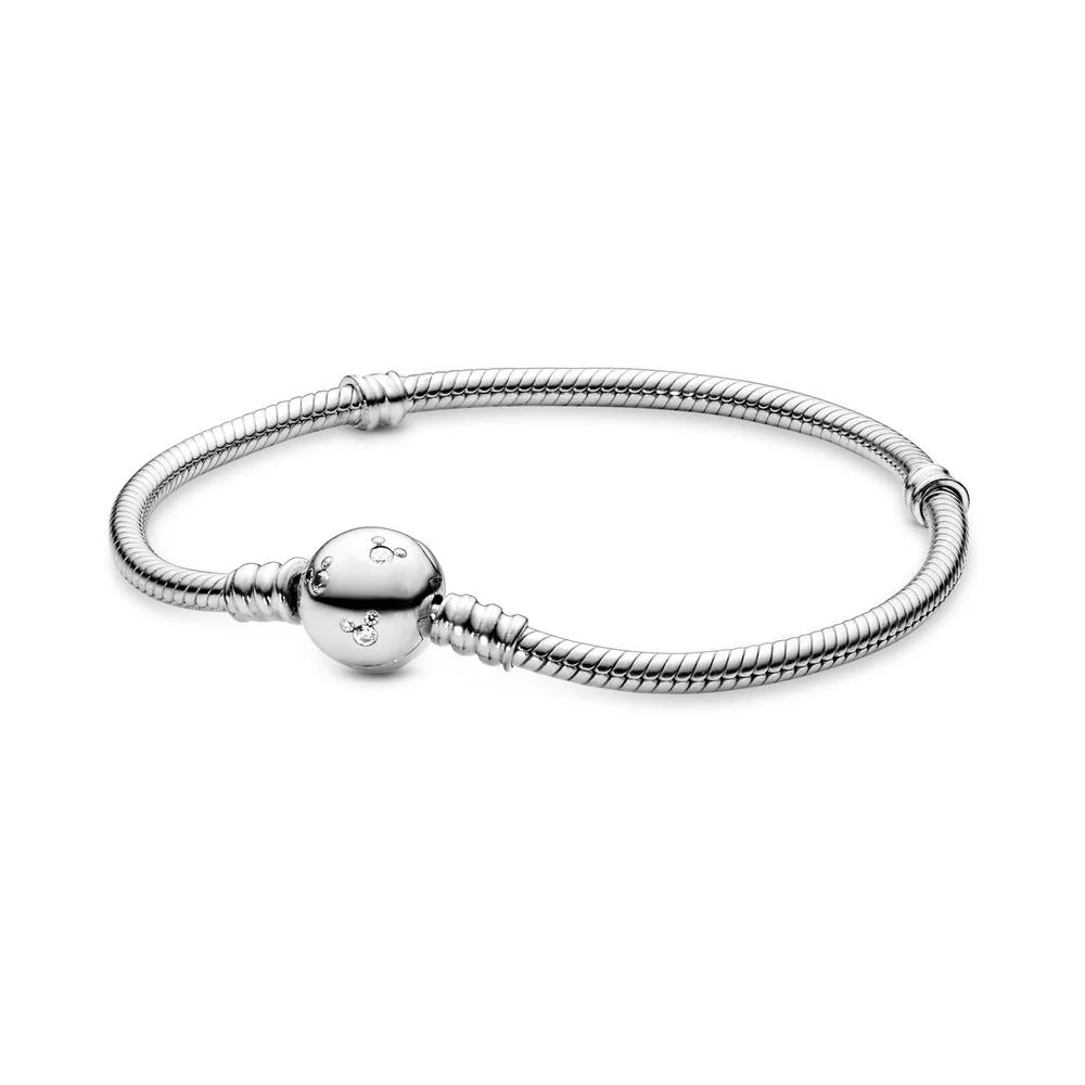 Pulsera de Plata de Ley 925 con Forma de Corazón, Diseño Circular y Moderno, para Mujer, Regalo de Cumpleaños.