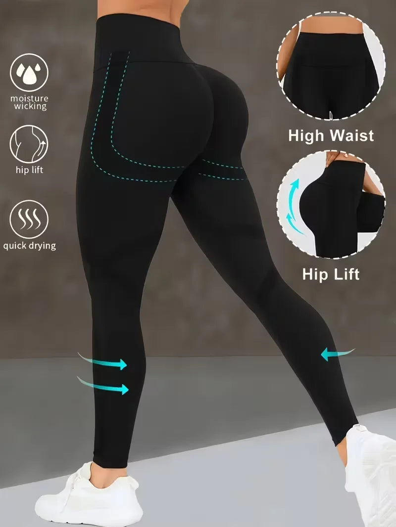 Pantalones de Yoga de Cintura Alta para Mujer, Leggings con Cintura Ancha y Efecto Levanta Glúteos, Pantalones Deportivos Ajustables para Correr, Gimnasio.