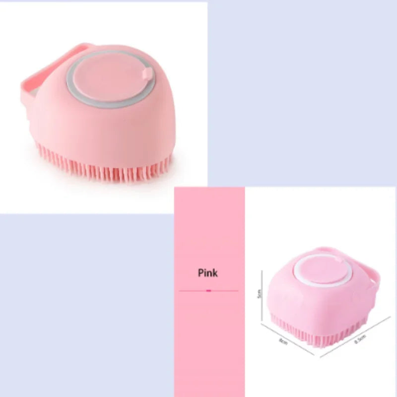 Guantes de Silicona para Baño y Masaje de Perros, Cepillo para Mascotas, Herramienta de Limpieza para Baño de Gatos, Cepillo para Perros con Dispensador de Champú, Suministros de Aseo para Perros.