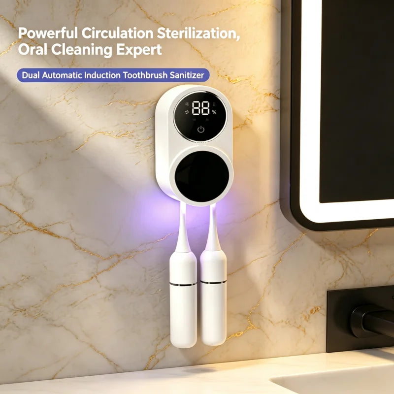 Esterilizador UV Portátil para Cepillos de Dientes con Pantalla LED